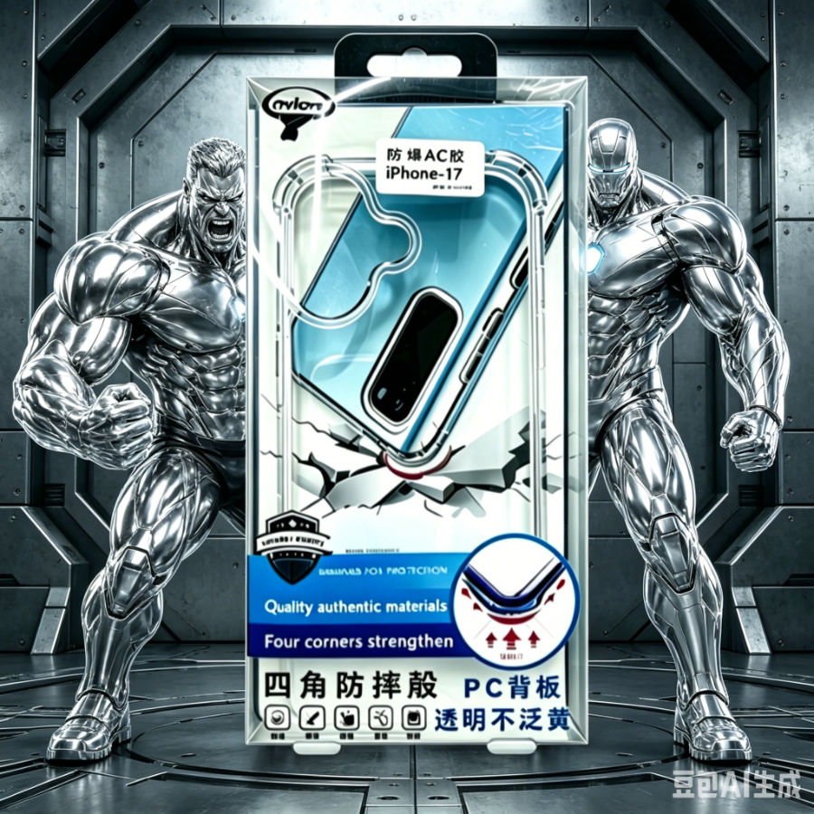 四腳加高透明防摔殼